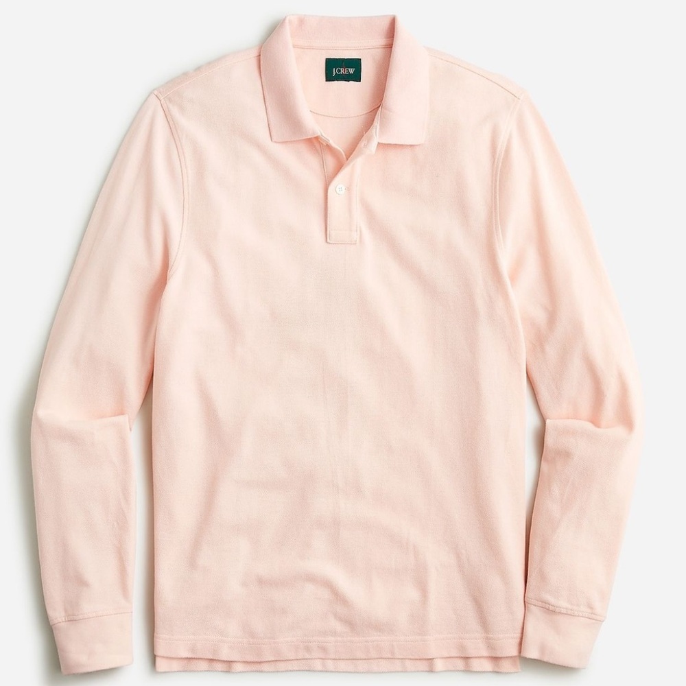 J Crew Long Sleeve Classic Piqué Polo Shirt, Size XS